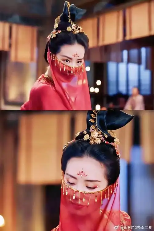 刘诗诗红衣蒙面舞魅惑感##任如意袖子一转我人没了