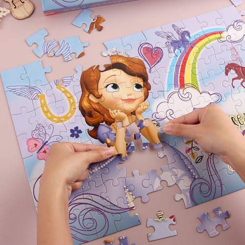 儿童拼图迪士尼苏菲亚益智6岁成人女孩白雪公主爱莎拼图