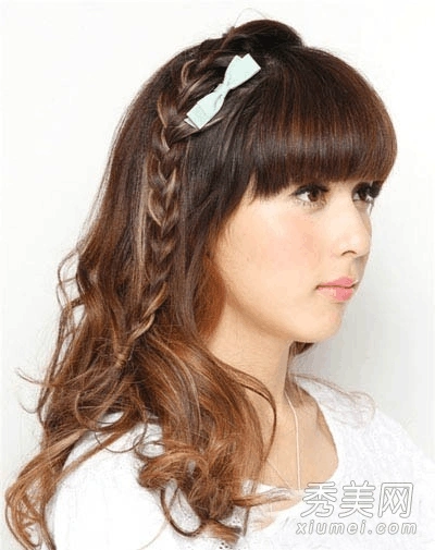 中长发发型扎法 侧编发 马尾辫diy淑女范