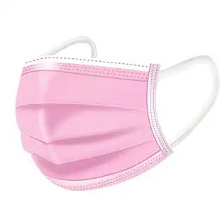 粉色口罩一次性医疗医用外科三层正规品独立包装女性宽耳带不勒耳