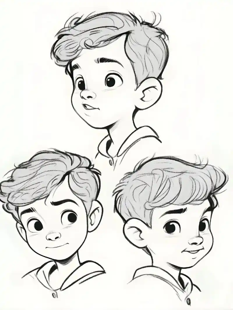 线稿 #ipad绘画 #人物肖像 # - 抖音