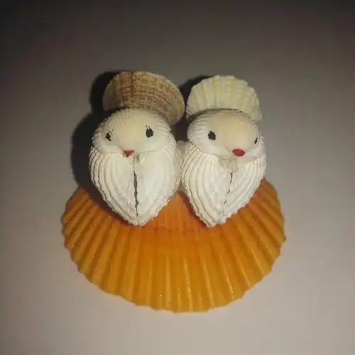 海螺小兔子 贝壳小鸟 贝壳工艺品 贝壳动物 海螺动物 小白兔 双鸟