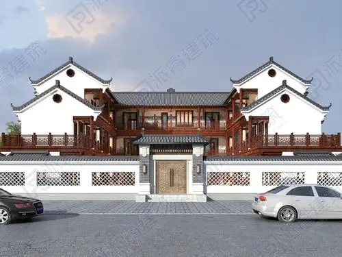 6套农村四合院小别墅设计图片现代中式四合院设计图