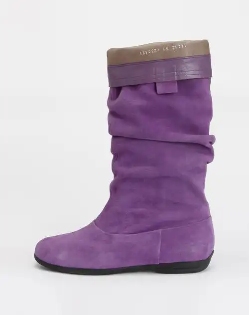 莱尔斯丹le saunda紫色绒面时尚长靴