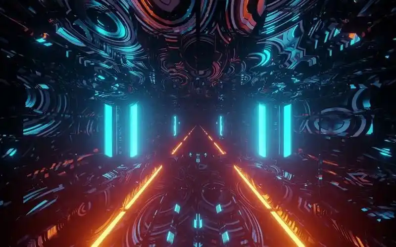 b194 炫酷高科技感发光灯管穿梭动感歌舞表演劲爆歌曲串烧街舞走秀