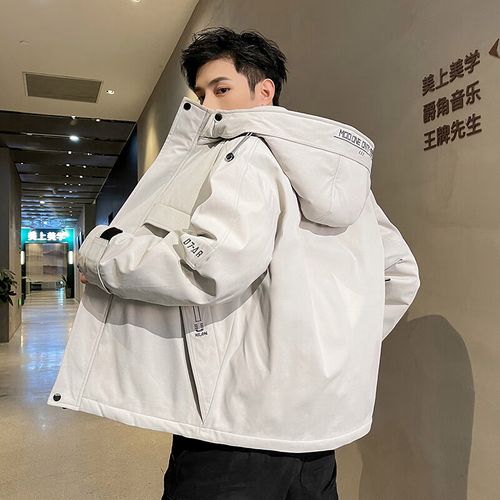 秋凤雅青少年羽绒服初中生男白鸭绒男冬季短款加厚冬装男生外套 8955