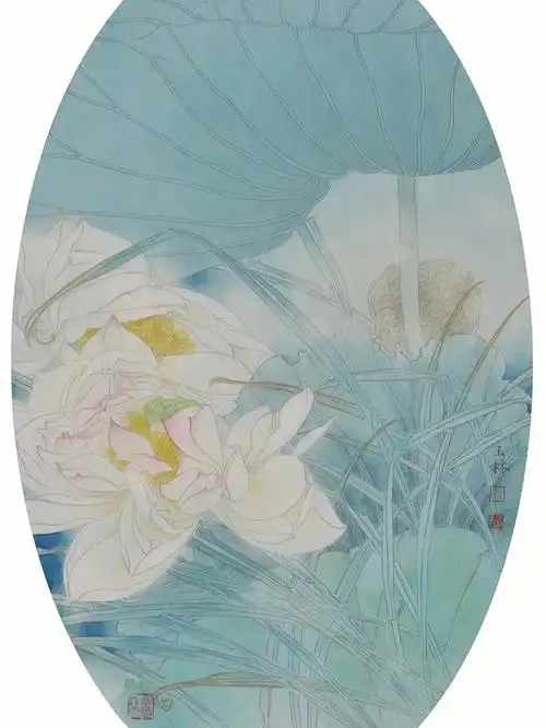 国画工笔画荷花