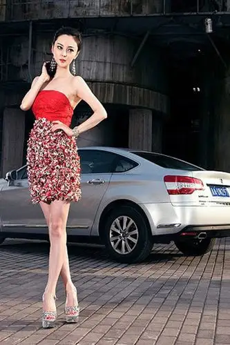 气场不凡 优雅美女车模酷似范冰冰