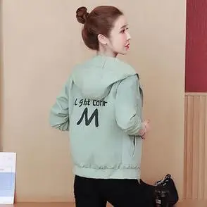 印花棒球服韩版休闲百搭夹克短外套双层有里布外套女上衣秋冬新款