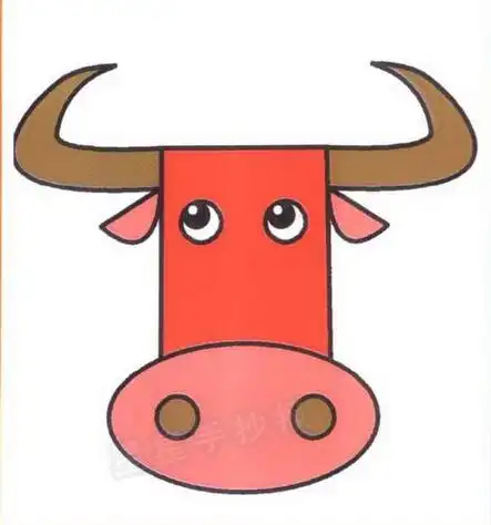 公牛简笔画及颜色