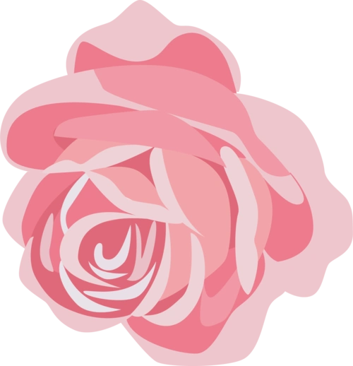 简约手绘卡通紫色玫瑰花素材