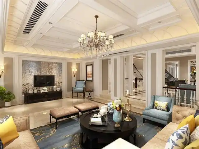 杭州隆和府700方别墅欧式风格装修效果图