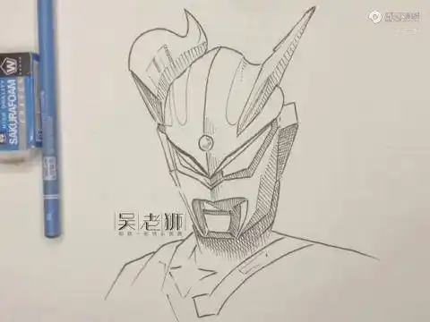 赛罗奥特曼奥特曼系列线描简笔