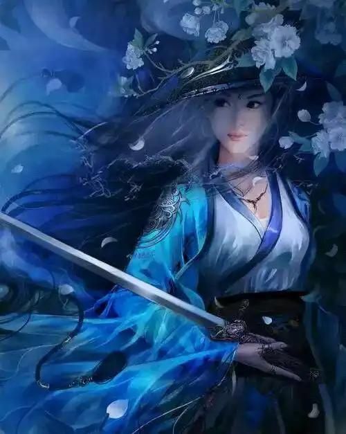 给我一张侠女执剑图,我要做小说封面