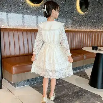 公主裙秋款中大童9-12岁甜美风小学生裙子秋装洋气超仙中长款简约潮