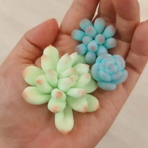 用树脂黏土捏了多肉,搭配超轻粘土捏的摆件做了个台灯,中秋节居家隔离