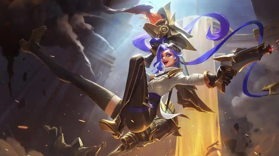 lol英雄联盟暴走萝莉 手游 胜利女神 金克丝4k壁纸_4k游戏图片高清