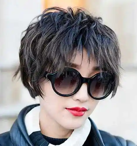 蓬松随性的锡纸烫发型图片女