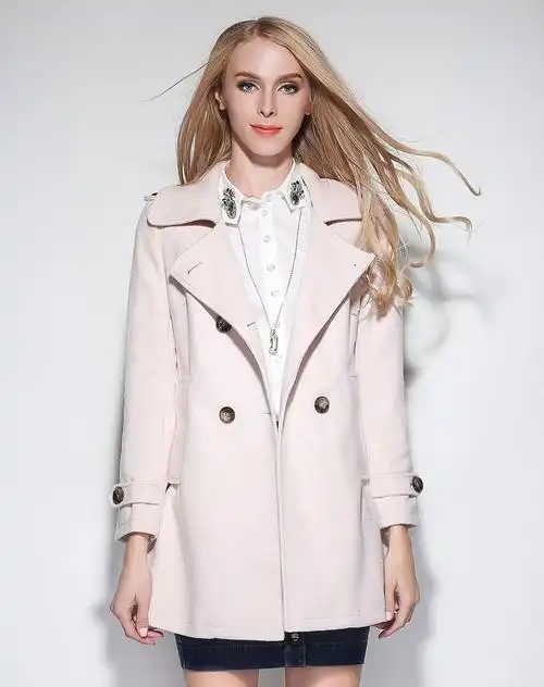 简约时尚女士毛呢外套