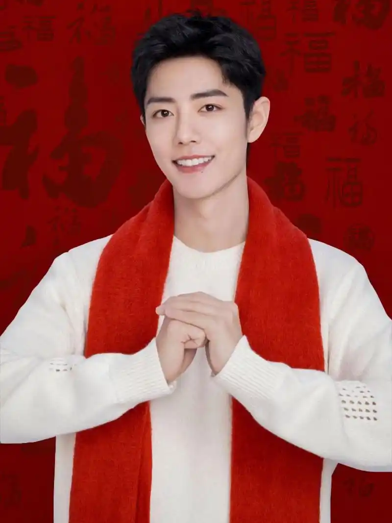 肖战的新年手机壁纸,肖兔子好适合穿红色衣服