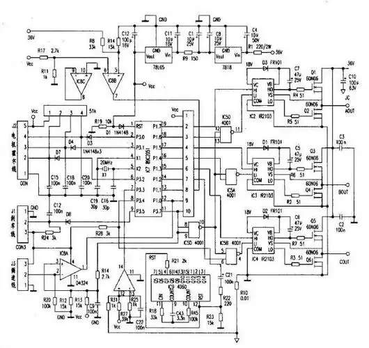直流无刷控制器电路图 - 东莞东昊电机有限公司