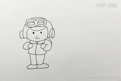 空军动漫简笔画