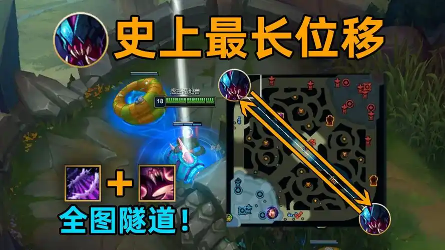 lol最长位移技能:20000码长的隧道!全图传送!
