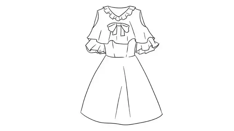 公主裙简笔画