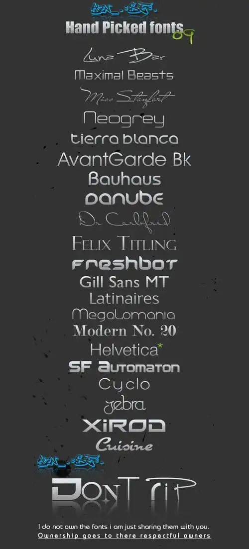 多款漂亮的英文字体大合集