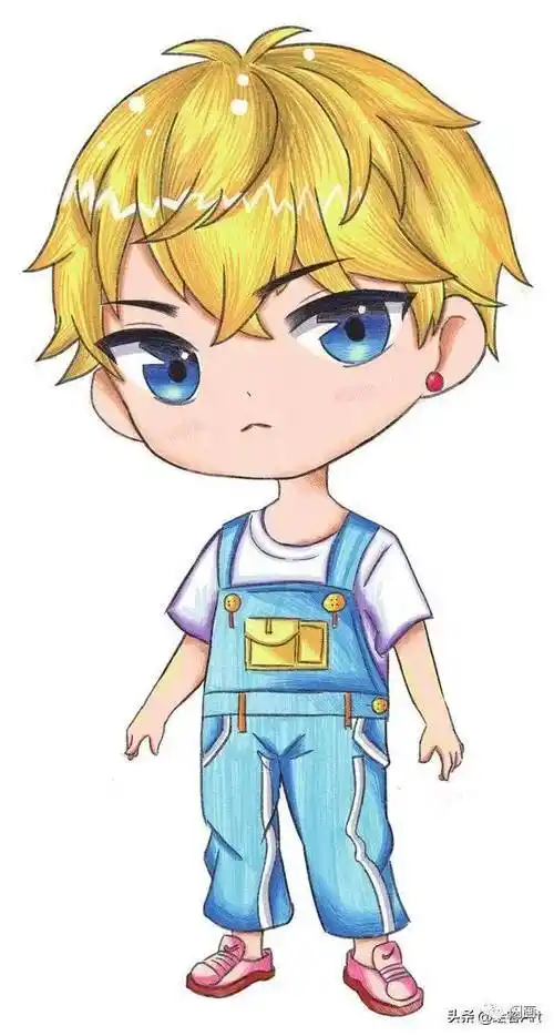 彩铅画动漫人物教程卡哇伊戴斯乃