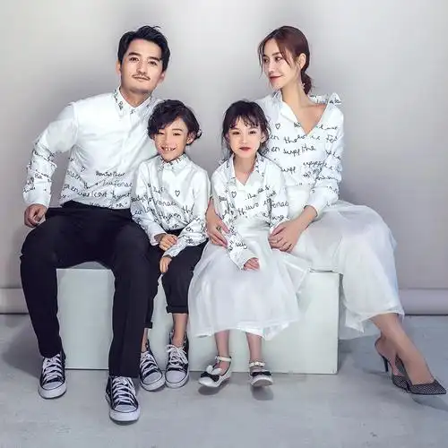 全家福摄影服装主题一家四口家庭装拍照合影w9050021229-23