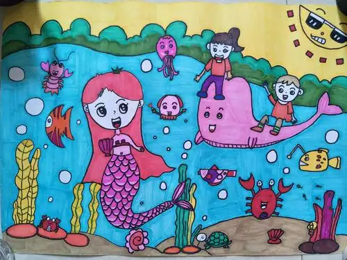 这个8开的纸,画了好久好久,不过画完还是特别有成就感的(ps:嘻嘻,熬夜