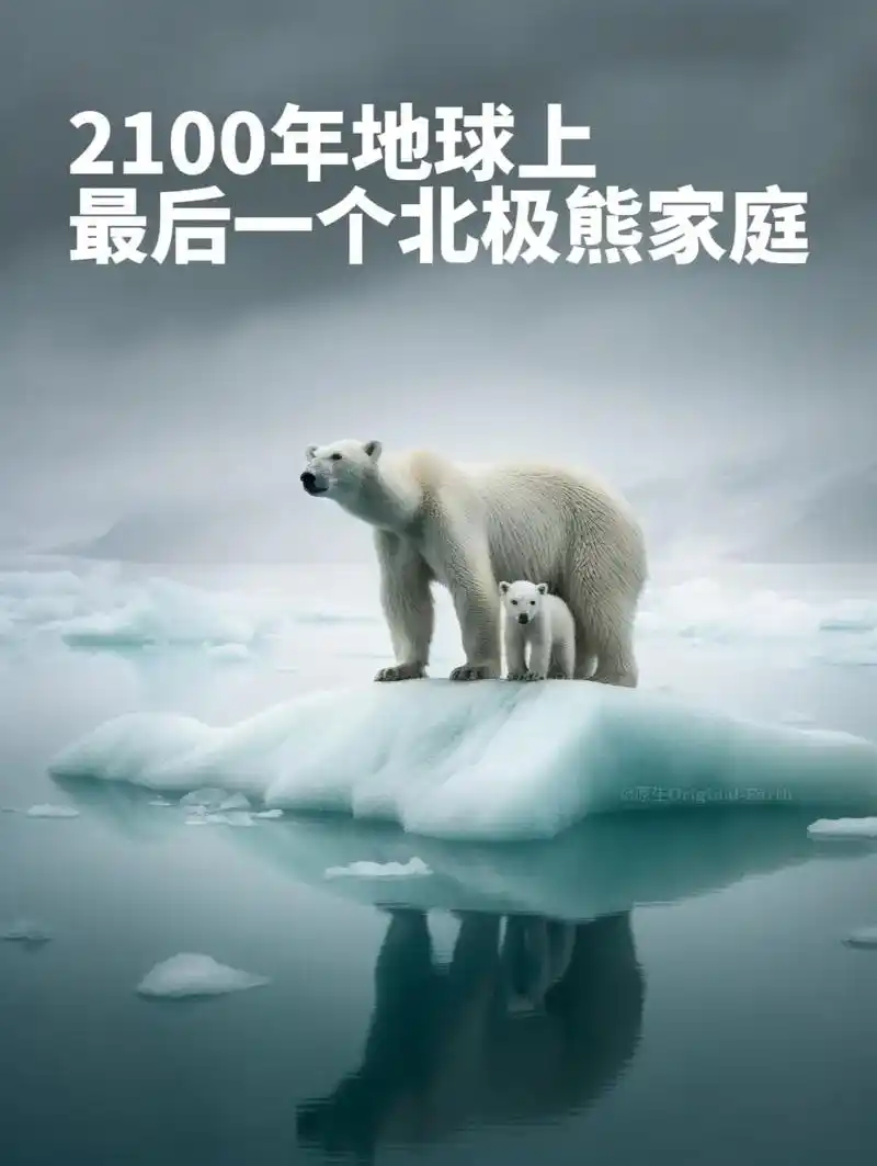 2100年,地球上最后一个北极熊家庭.2100年的母亲节,地 - 抖音