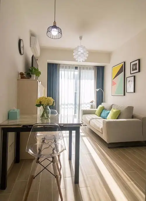 70㎡现代简约二居装修案例_效果图_土巴兔装修网