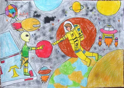 关于梦想的小学生优秀科幻画《梦想的深度》