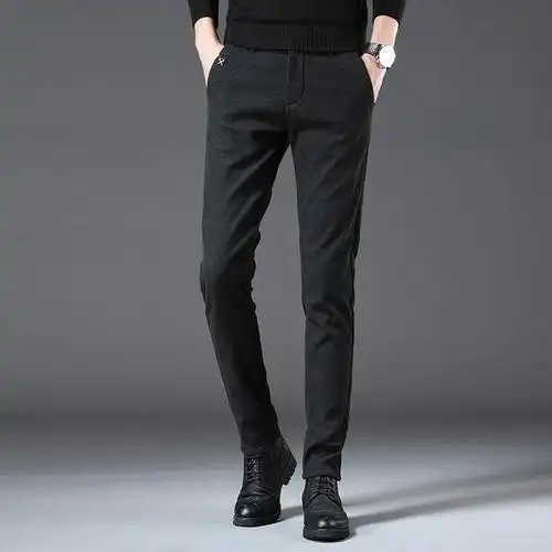 热销男士穿靴子的裤子_男休闲裤搭配高帮鞋配马丁靴子风衣大衣的裤子