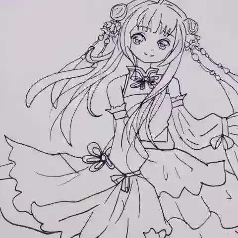 古代花千骨漫画简笔画