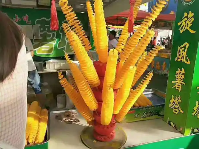 薯塔机手摇商用旋风土豆机手动旋转薯塔商用家用中式小吃器可切.