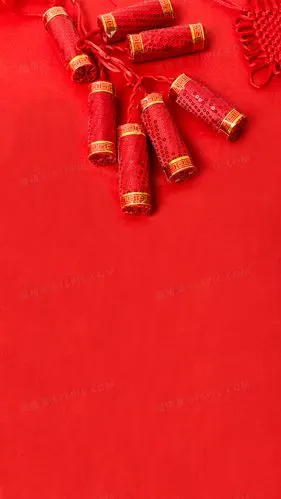 红色喜庆新春节日h5背景素材