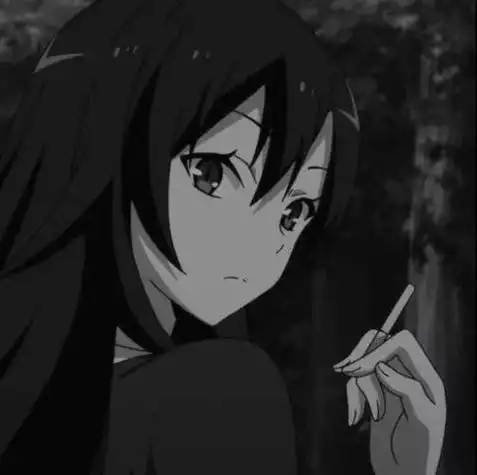 个性动漫女生头像黑白qq头像女生黑白动漫