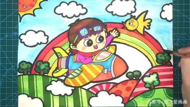 创意美术主题画丨我的梦想丨小小飞行员
