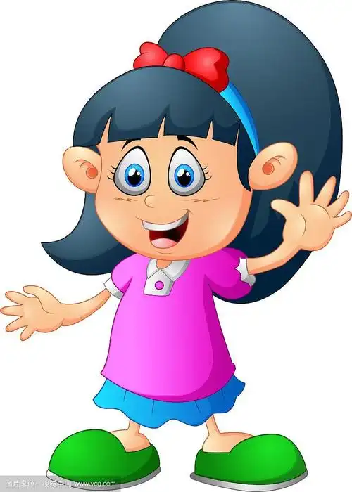 可爱的小女孩卡通