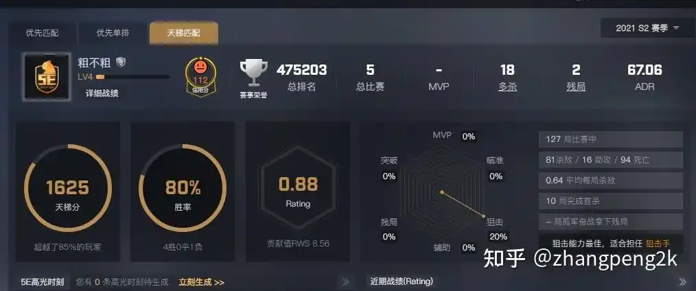 csgo5e分数对应官匹段位