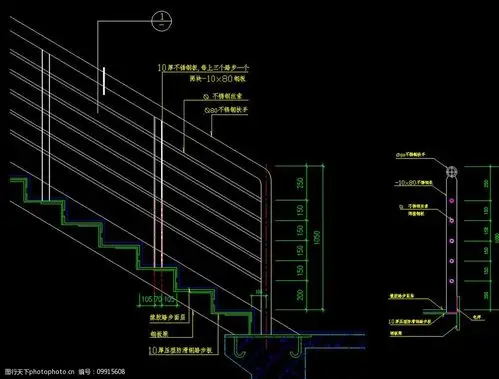 tcl工业研究院不锈钢楼梯扶手详图图片