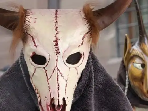 万圣节 鬼节 吓人山羊恐怖面具