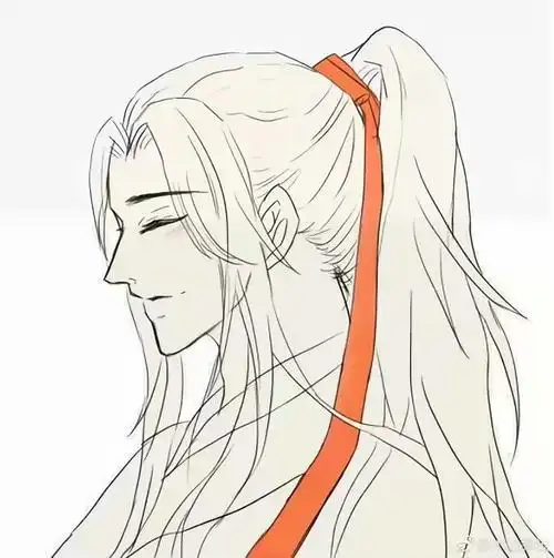 笔画步骤蓝忘机简笔画手绘图古风男生侧脸怎么画男生侧脸简笔画步骤图