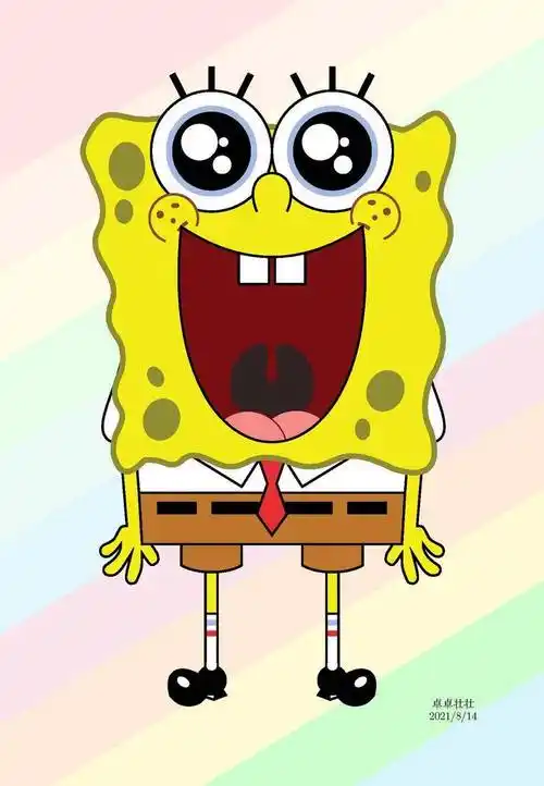 基于tikz宏包绘制海绵宝宝卡通形象纯手工函数法