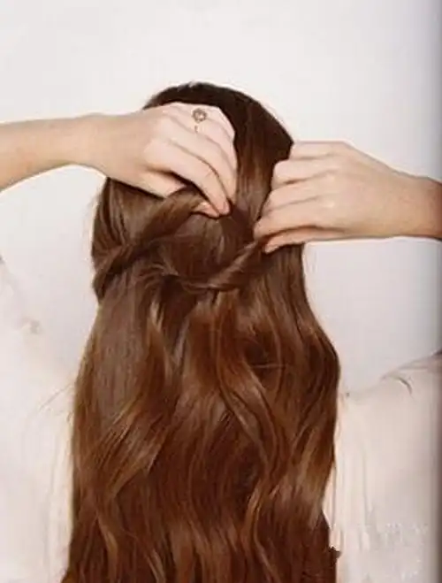 长头发怎扎简单好看优雅公主半扎发发型步骤图解片