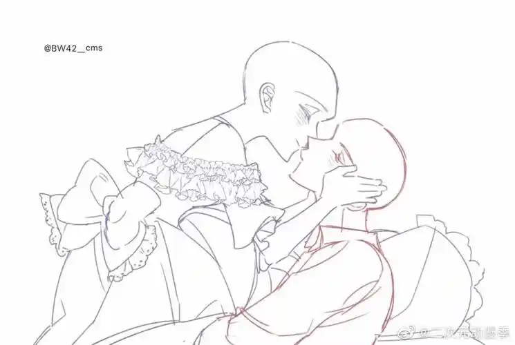 双人 情侣 动作素材