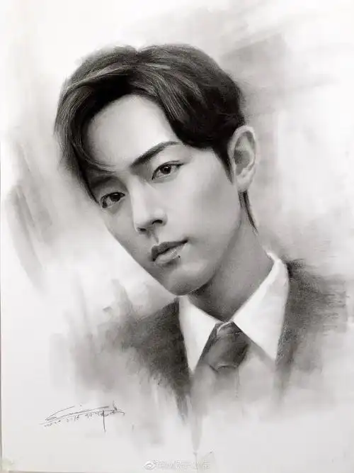 帅气小哥把半个娱乐圈明星画了个遍,肖战,蔡徐坤,迪丽热巴,在他笔下美